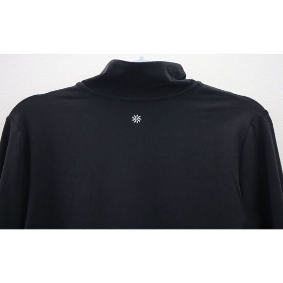 Athleta 88373-00 Women's Sz XL Black Transcend Half Zip Long Sleeve Top - Picture 7 of 13